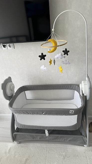 Люлька, Б/у, Колыбель, Металл, цвет - Серый
