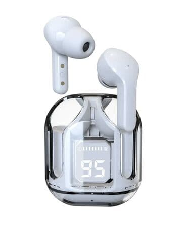 Беспроводные наушники TWS с прозрачным кейсом и LED‑дисплеем( в