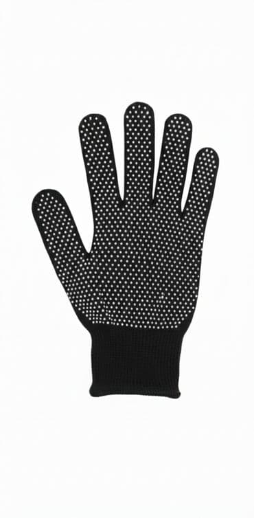 широкий ремень: Перчатка рабочая трикотажная с ПВХ-точками - Материал: плотный — 1