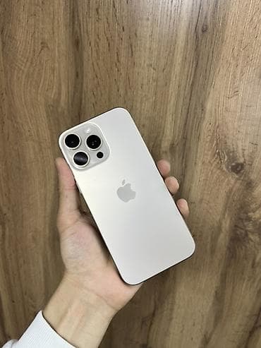 e96a hoco: IPhone 16 Pro Max, Б/у, 256 ГБ, Desert Titanium, Защитное стекло, Коробка, Чехол, 95 % — 1