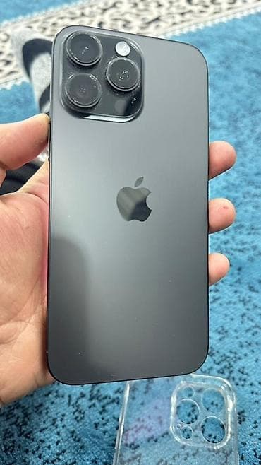 IPhone 16 Pro Max, Б/у, 256 ГБ, Черный, Чехол, 100 %
