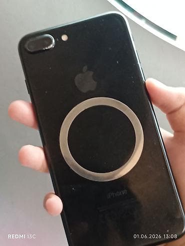 IPhone 7 Plus, Б/у, 128 ГБ, Черный, Чехол, 92 %