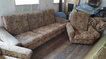 чехлы на диваны и кресла: Комплект диван плюс два кресла, Качество и состояние очень хорошее — 2