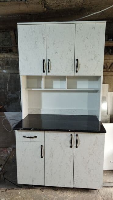 кухонный бувет: Кухонный гарнитур, Новый, цвет - Бежевый, ДСП, Платная доставка — 1