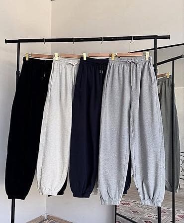 Штаны, Оверсайз, С карманами, С манжетами, Турция