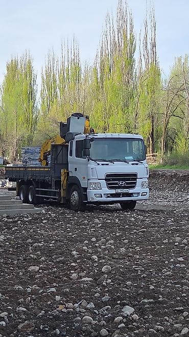 обмен сельхозтехники: Услуга: кран-манипулятор на базе Hyundai 8тонна вылет 26метров — 2