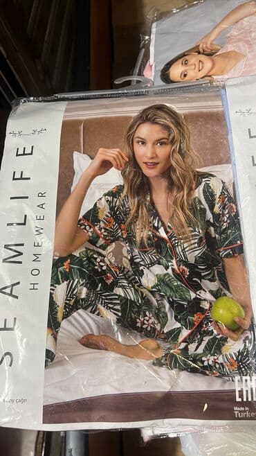 белая ночная сорочка: Пижама, Сатин, Турция, Все размеры — 7