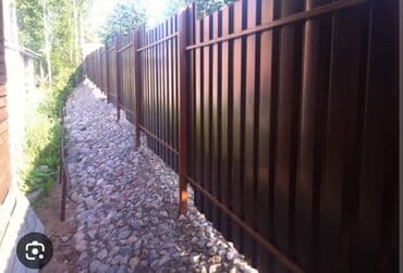 металлические сетка: Забор из профнастила - Материал: стальной профнастил с полимерным — 6