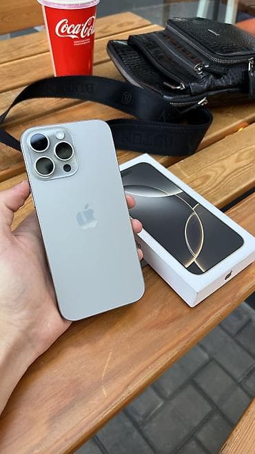 16 plus: IPhone 16 Pro Max, Б/у, 512 ГБ, Natural Titanium, Защитное стекло, Чехол, 89 % — 2