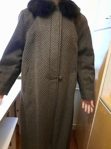 Пальто, Зима, Длинная модель, Однобортная модель, 7XL