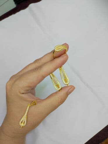 эксклюзивные свадебные пригласительные: Набор украшений, Проба 925, Женские, Новый — 7