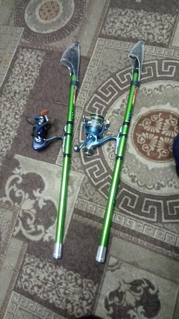 палатка сатылат: КАЖДЫЙ ПО 1850 СОМ МЕСТИ НОЖКАМИ Удилища телескопические GLO3.6M + — 4