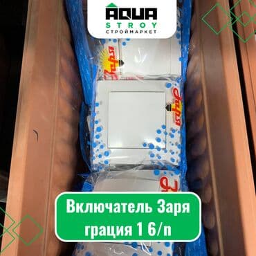 Включатель Заря грация 1 6/n Для строймаркета "Aqua Stroy" качество