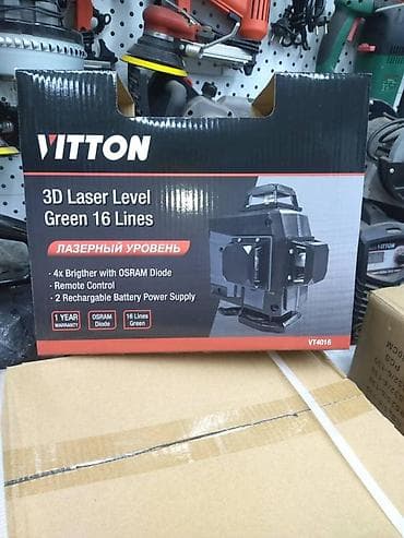 Лазерный уровень VITTON 3D, зелёный луч, 16 линий (модель VT4016)
