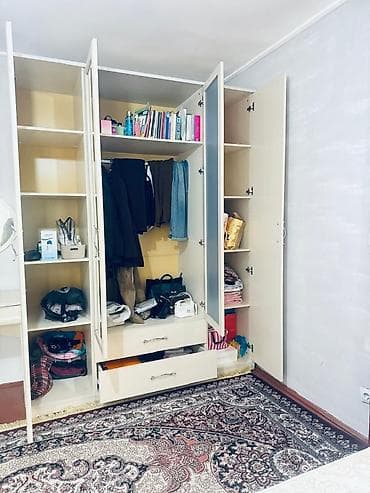 комод кровать трансформер: Спальный гарнитур, Б/у, Двуспальная кровать, Дерево, цвет - Бежевый — 1