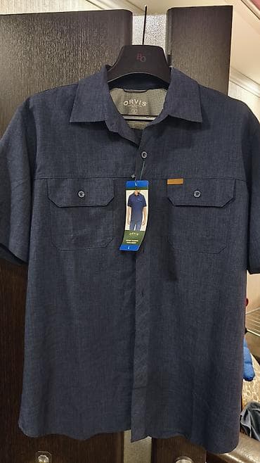 Мужская рубашка Orvis Classic Collection, размер L (Navy 42W) -