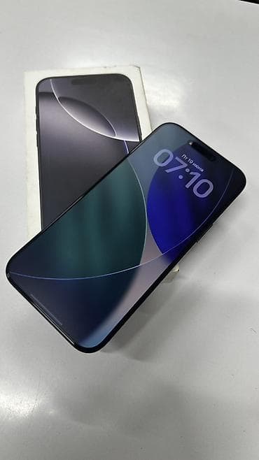 коробка iphone: IPhone 16 Pro Max, Б/у, 256 ГБ, Black Titanium, Защитное стекло, Коробка, 92 % — 2