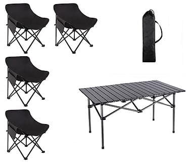 стол с вращающимся центром: Набор складной мебели для пикника/кемпинга: стол + 4 кресла Состав — 1