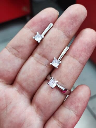 свадебное платья для беременных: Набор украшений, Проба 925, Женские, Новый — 1