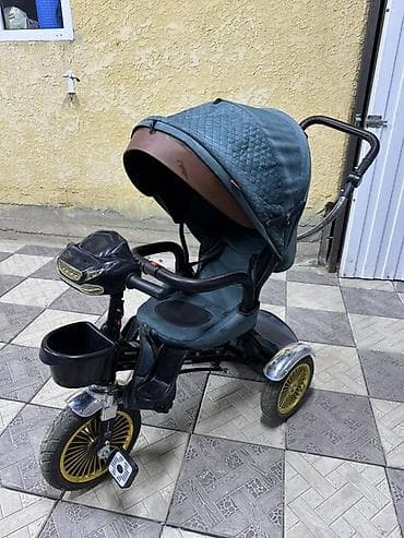 Детские велосипеды: Детский трехколесный велосипед‑коляска с родительской ручкой - — 2