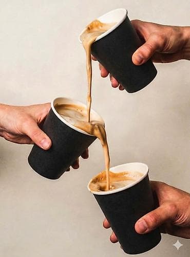 Одноразовые бумажные стаканы для горячих напитков - Материал: плотный at lalafo.kg Одноразовые бумажные стаканы для горячих напитков - Материал: плотный