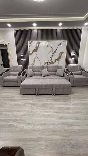 third edition solution: Комплект мягкой мебели, Новый, В рассрочку, Бесплатная доставка, цвет - Серый — 1