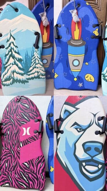 сумка с колесами: Прочные ледянки и санки для зимних покатушек. Ледянки: - Жесткая — 2