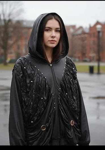 soft shell: Трикотажная накидка/пончо, 1) Пончо с цветочной аппликацией - Цвет — 4