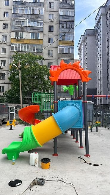 черные школьные юбки: Детский игровой комплекс для улицы - Многофункциональный модульный — 5