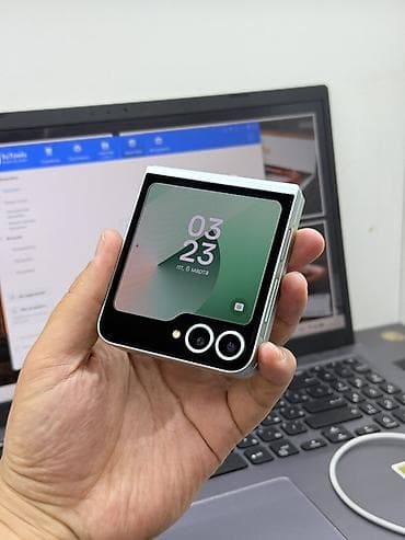 Samsung Z Flip, Колдонулган, 256 ГБ, түсү - Жашыл, eSIM, 1 SIM