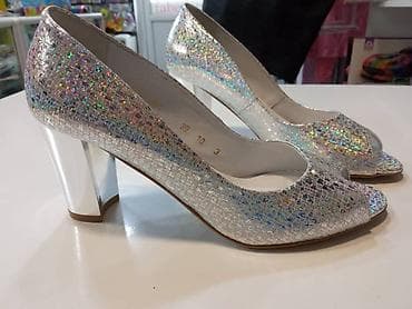 вместе дешевле: Продаю женские туфли-лодочки с открытым мысом, серебристые, с — 2