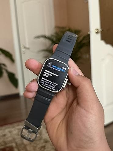 apple ultra 3: Смарт-часы в стиле Apple Watch Ultra 2 с титановым корпусом и серым — 3