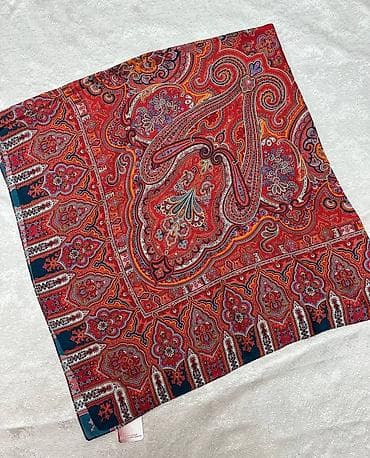 Юбкалар: Платок♥️Платки♥️ Павлопосадский платки✨ Размер 135см*135см с бахромой — 6