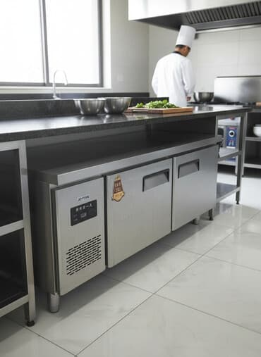 промышленные холодильники для хранения овощей и фруктов: Охлаждаемый стол-холодильник из нержавеющей стали для профессиональной — 1