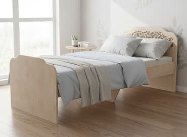 кравать железный: Односпальная кровать из светлой древесины - Классический дизайн — 1