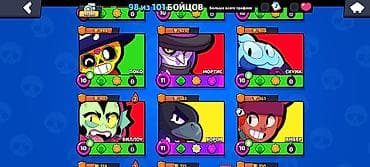 Видеоигры и приставки: Аккаунт Brawl Stars - Трофеи: 40 186 (рекорд 40 191), путь к славе — 9