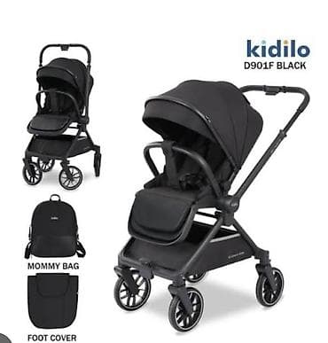 Прогулочная коляска Kidilo D901 (GREEN / BLACK / DARK COFFEE / GREY) — 2
