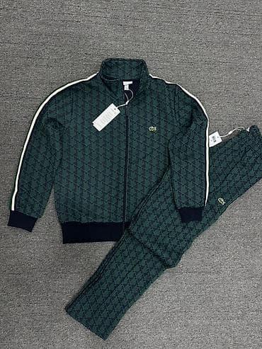 полузамок лакосте: Мужской спортивный костюм, S, 2XL, M, Lacoste, Новый, цвет - Зеленый, Самовывоз — 1