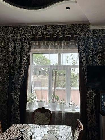 Комплект штор, С вышивкой, Готовое изделие, Б/у, Для зала