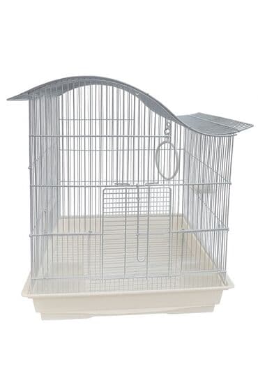 Клетка для птиц с волнообразной крышей ОТСУТСТВУЮТ ЖЕРДОЧКИ -