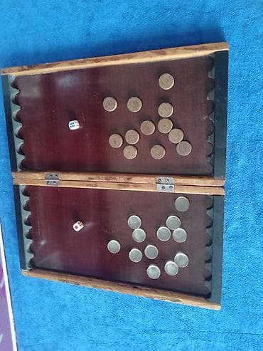 Нарда: Набор для игры в нарды (складное поле) - Деревянная складная доска на — 8