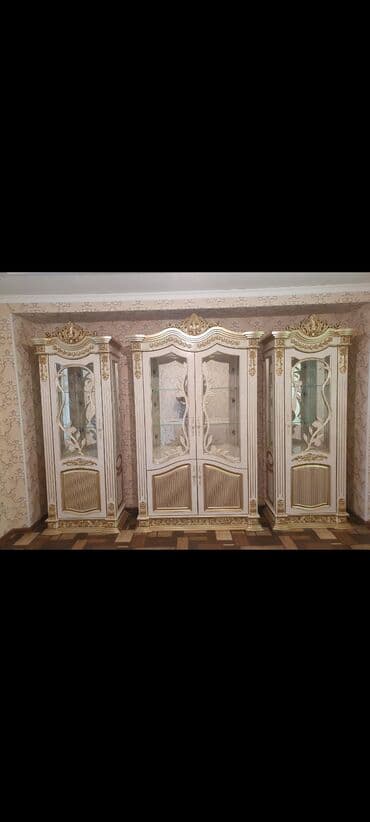 обувные шкафы и вешалки для верхней одежды: Гарнитур для зала, Новый, МДФ, Бесплатная доставка, цвет - Золотой — 3