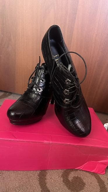 размеры джинсы таблицы мужской одежды: Женские ботильоны-дерби на шпильке Новые - Цвет: черный - Материал — 2