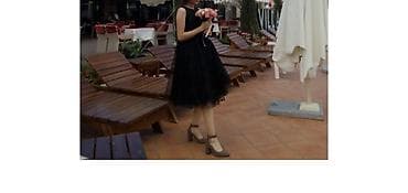 Джинсы: Вечернее платье, Пышное, Без рукавов, S, M — 4