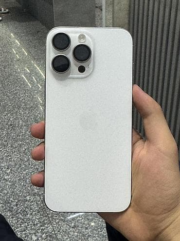 IPhone 16 Pro Max, Б/у, 256 ГБ, White Titanium, 91 % at lalafo.kg IPhone 16 Pro Max, Б/у, 256 ГБ, White Titanium, 91 %