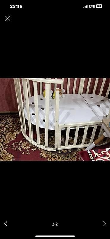 Детская кровать трансформер, Б/у, Другой тип, цвет - Бежевый