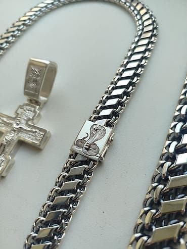 massimo duti: Массивный мужской комплект из серебра 925 пробы — выбор для тех — 4