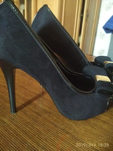 очки 1: ТУФЛИ женские, замшевыес лакированной вставкойразмер 38. одели 1 — 1