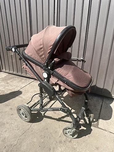 самокат для детей: Коляска, Другой бренд, цвет - Коричневый, Б/у, Платная доставка — 2