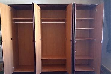 шкаф для вещи: Шифоньер, Б/у, Прямой, цвет - Красный — 3